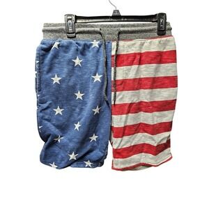 BKC The Knit Short Mens Medium American Flag‎ USA Patriotic Lounge Shorts